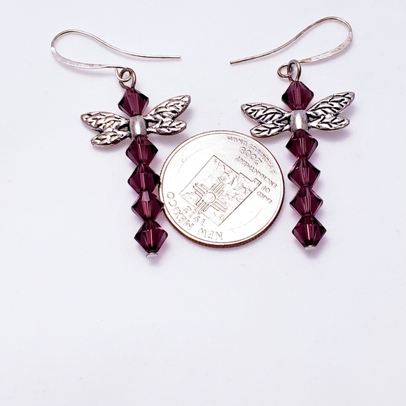 Swarovski Crystal Dragonfly Earrings NEW - Picture 2 of 2